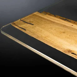 Viadurini Living Esstische Nach Mass-Tisch aus Briccola Holz und Glas rechteckig in modernem Design Venezia