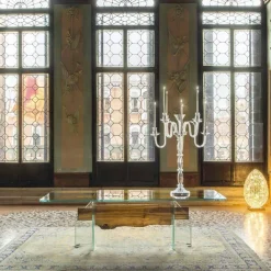 Viadurini Living Esstische Nach Mass-Tisch aus Briccola Holz und Glas rechteckig in modernem Design Venezia