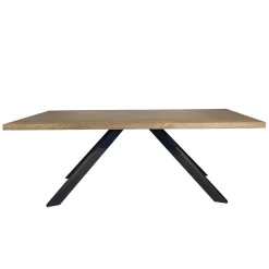 Viadurini Living Esstische Nach Mass|Esstische-Tisch aus furniertem Eichenholz und Metall Made in Italy - Seoul