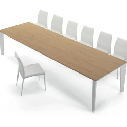 Viadurini Living Ausziehbare Esstische-Tisch aus furniertem Holz, ausziehbar bis 325 cm, hergestellt in Italien – 70er Jahre