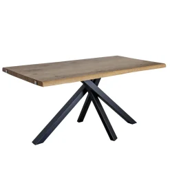 Viadurini Living Esstische Nach Mass|Esstische-Tisch aus geknoteter Eiche mit Metallgestell Made in Italy - Sebastiano