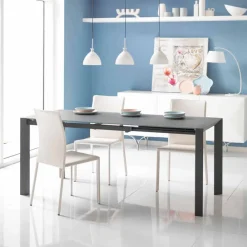 Viadurini Living Ausziehbare Esstische-Tisch aus Glas und Metall verlängerbar Oddo