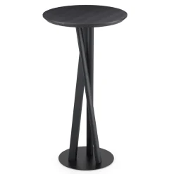 Viadurini Living Moderne Couchtische-Tisch aus massiver Esche und Metall mit runder Platte Made in Italy - Baden