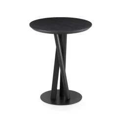 Viadurini Living Moderne Couchtische-Tisch aus massiver Esche und Metall mit runder Platte Made in Italy - Baden