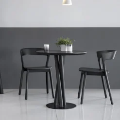 Viadurini Living Moderne Couchtische-Tisch aus massiver Esche und Metall mit runder Platte Made in Italy - Baden