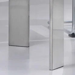 Viadurini Living Esstische Nach Mass|Esstische-Tisch aus Travertinstein mit Beinen aus glänzendem Stahl Pompilio