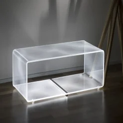 Viadurini Lighting Moderne Couchtische-Tisch Bright LED RGB Transparent Acryl Laser Decor - Robiola