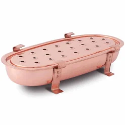 Viadurini Kitchen Kochgeschirr-Tisch Chafing Dish für Kupfertöpfe Made in Italy 45x23 cm - Mariaelena
