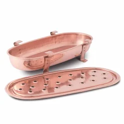 Viadurini Kitchen Kochgeschirr-Tisch Chafing Dish für Kupfertöpfe Made in Italy 45x23 cm - Mariaelena