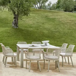 Varaschin Gartentische Fest-Tisch für den Außenbereich HPL oder Keramik Made in Italy - Plinto von