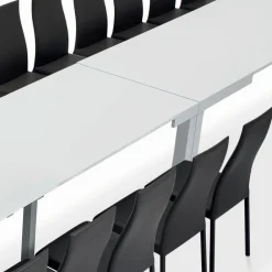 Viadurini Living Ausziehbare Esstische-Tisch mit Innenverlängerungen und Klappkante aus Laminat, hergestellt in Italien – Gordito