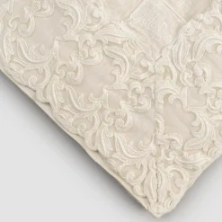 Viadurini Textile Tischdecken-Tischdecke aus weißem Leinen oder Butter mit rechteckigem Farnese-Spitzendesign - Kippel