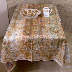 Viadurini by Marchi 1633 Tischdecken-Tischdecke der italienischen Kunst mit Hand Cotton Printed Unique Piece