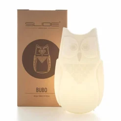 SLIDE Design Tischlampen-Tischfarbene Eulenlampe Bubo, hergestellt in Italien