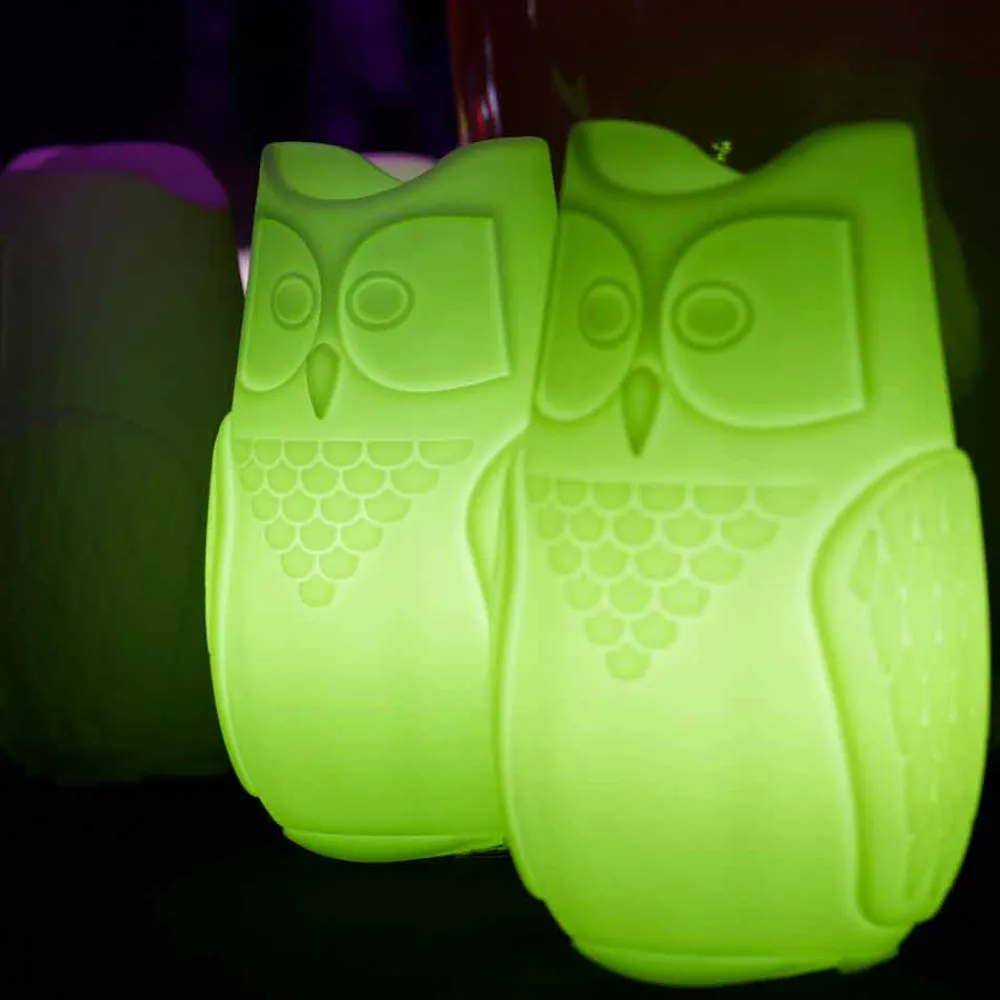 SLIDE Design Tischlampen-Tischfarbene Eulenlampe Bubo, hergestellt in Italien