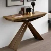 Viadurini Living Ausziehbarer Konsolentisch-Tischkonsole aus Holz und Metall ausziehbar bis 295 cm Made in Italy - Timedio
