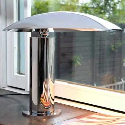 Viadurini Lighting Moderne Tischlampen-Tischlampe aus Chrom oder schwarzem Metall mit LED Made in Italy - Orlando