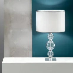 Viadurini Lighting Klassische Tischlampen-Tischlampe aus handwerklichem Glas und Metall im klassischen Stil - Mindful