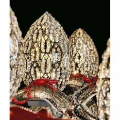 Viadurini Lighting Design Tischlampen-Tischlampe aus Kristall und Stahl eiförmig Egg