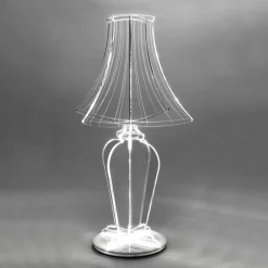 Viadurini Lighting Moderne Tischlampen-Tischlampe aus lasermarkiertem PMMA, hergestellt in Italien – Moana