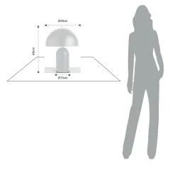 Viadurini Living Moderne Tischlampen-Tischlampe aus mattweiß lackiertem Stahl - Friuli