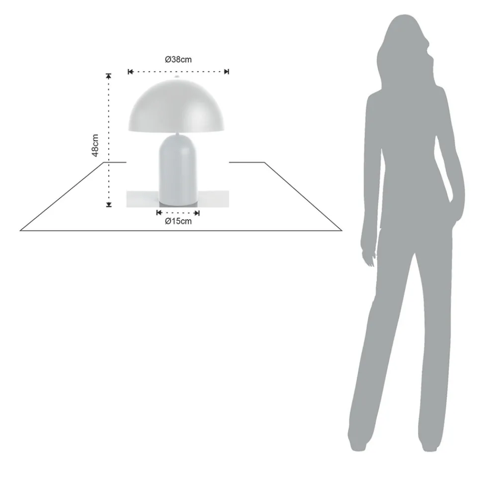 Viadurini Living Moderne Tischlampen-Tischlampe aus mattweiß lackiertem Stahl - Friuli