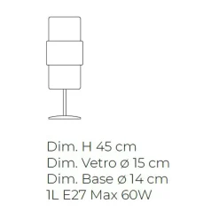 Viadurini Vetro di Venezia Murano Lampen|Moderne Tischlampen-Tischlampe aus mundgeblasenem Glas in Venedig und Metall - Satomi