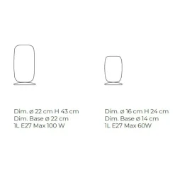 Viadurini Vetro di Venezia Murano Lampen|Moderne Tischlampen-Tischlampe aus mundgeblasenem Glas in Venedig 16 22 cm - Bambus