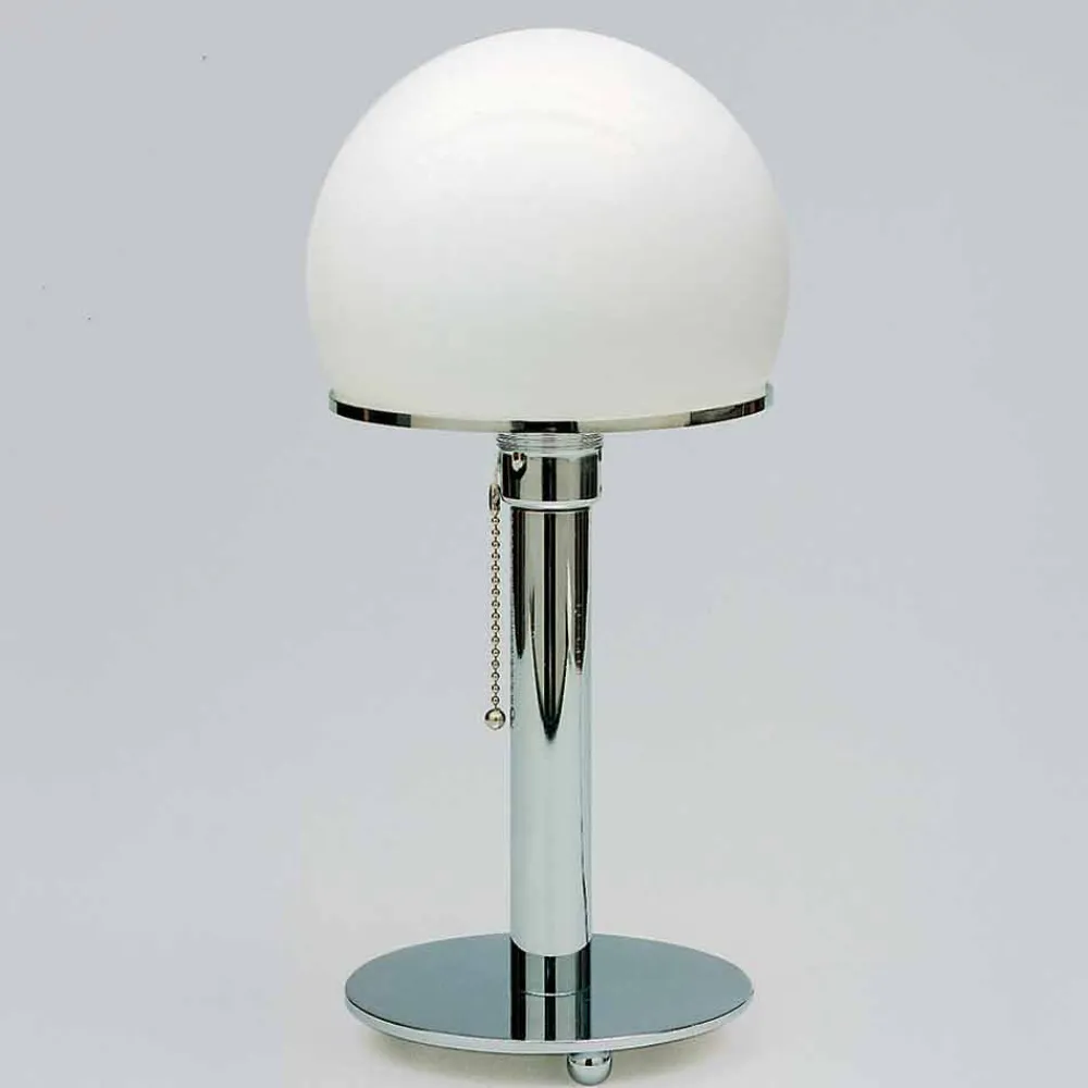 Viadurini Lighting Moderne Tischlampen-Tischlampe aus Opaline mit Chromstruktur Made in Italy - Toronto