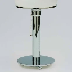 Viadurini Lighting Moderne Tischlampen-Tischlampe aus Opaline mit Chromstruktur Made in Italy - Toronto