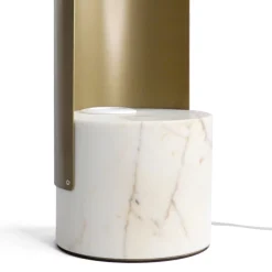 Viadurini Lighting Design Tischlampen-Tischlampe aus Paonazzo-Marmor und Metall Made in Italy - Azumane