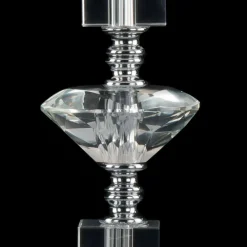 Viadurini Lighting Klassische Tischlampen-Tischlampe aus transparentem Glas und Ivy-Kristall, hergestellt in Italien