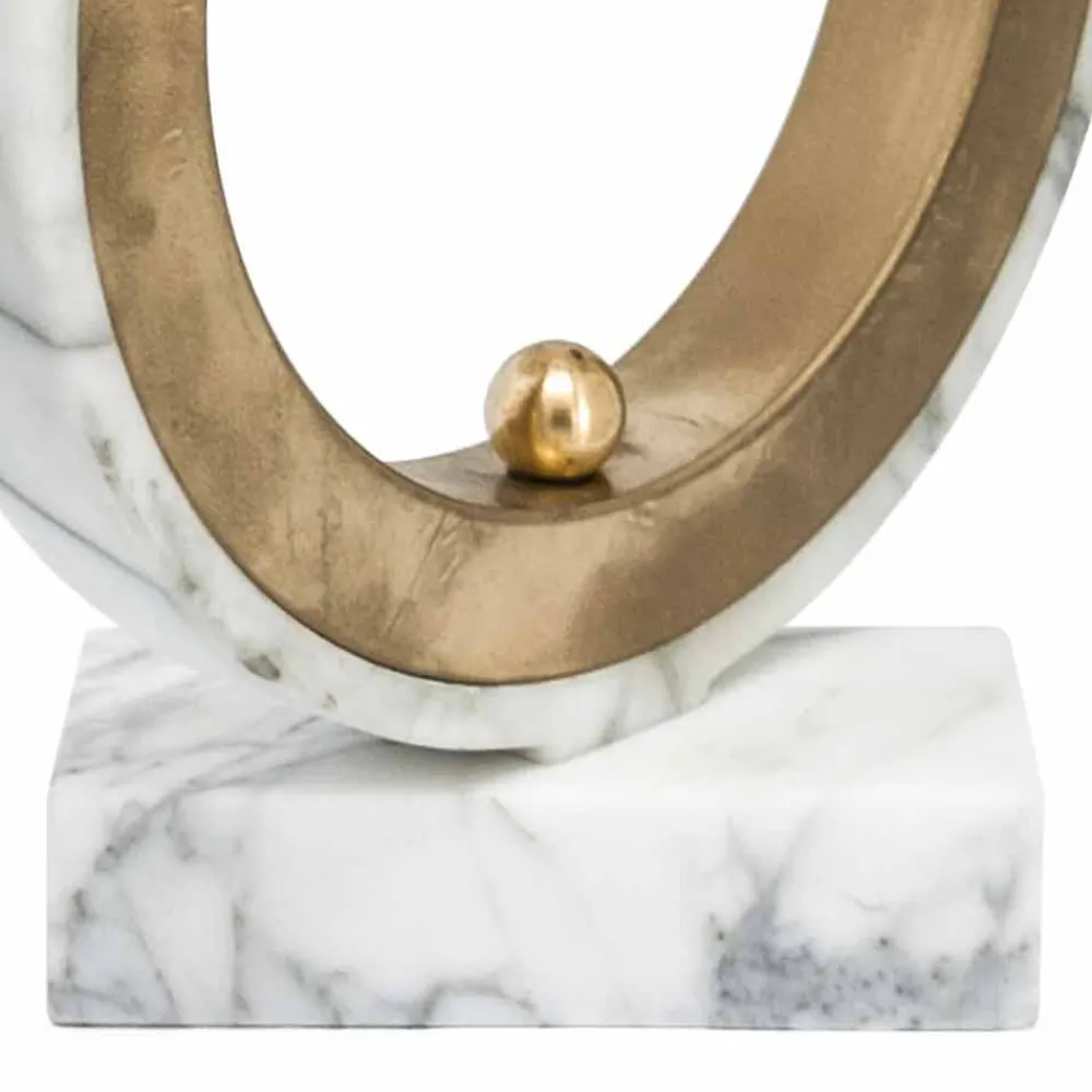 Viadurini Lighting Design Tischlampen-Tischlampe aus weißem Carrara-Marmor und Messing Made in Italy Luxury - Nazife