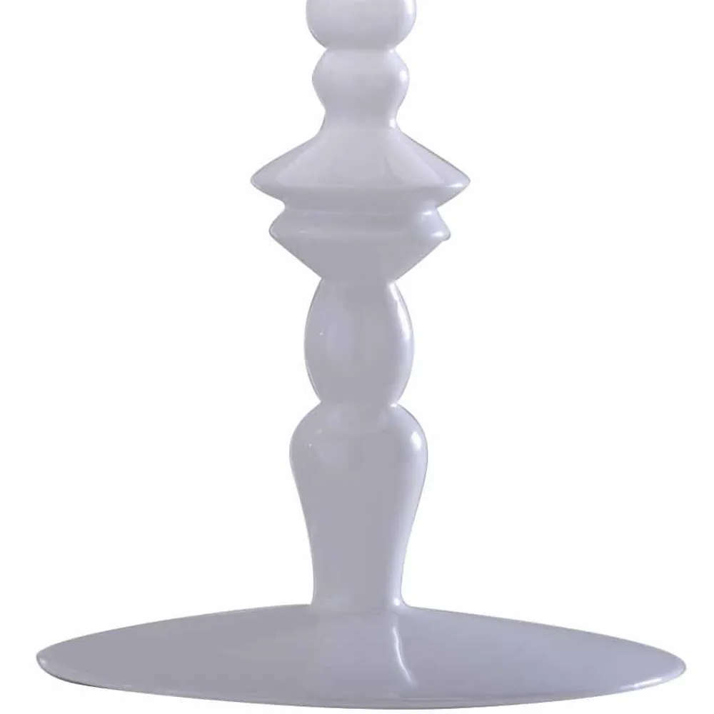 Viadurini Lighting Design Tischlampen-Tischlampe aus weißem Keramik- und Leinenlampenschirm 2 Abmessungen - Cadabra