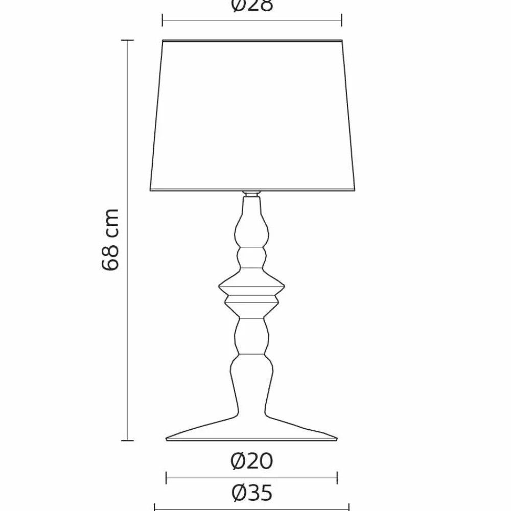 Viadurini Lighting Design Tischlampen-Tischlampe aus weißem Keramik- und Leinenlampenschirm 2 Abmessungen - Cadabra