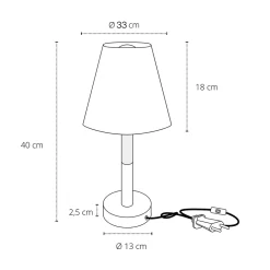 Viadurini Lighting Moderne Tischlampen-Tischlampe aus weißem Metall und Holz mit Lampenschirm aus Segeltuch - Sannah