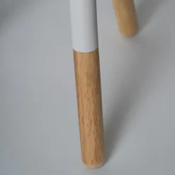 Viadurini Lighting Moderne Tischlampen-Tischlampe aus weißem Segeltuch mit Metall- und Holzstruktur - Fiona