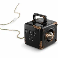 Ferroluce Vintage Tischlampen-Tischlampe im Industrial Look aus Keramik und Eisen Valerie