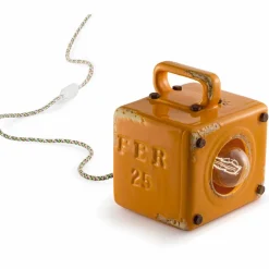 Ferroluce Vintage Tischlampen-Tischlampe im Industrial Look aus Keramik und Eisen Valerie