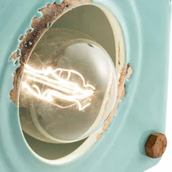 Ferroluce Vintage Tischlampen-Tischlampe im Industrial Look aus Keramik und Eisen Valerie