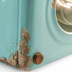 Ferroluce Vintage Tischlampen-Tischlampe im Industrial Look aus Keramik und Eisen Valerie