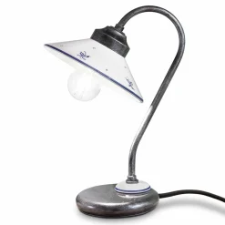 Ferroluce Vintage Tischlampen-Tischlampe im Vintage-Stil aus handbemalter Keramik und Eisen - Asti