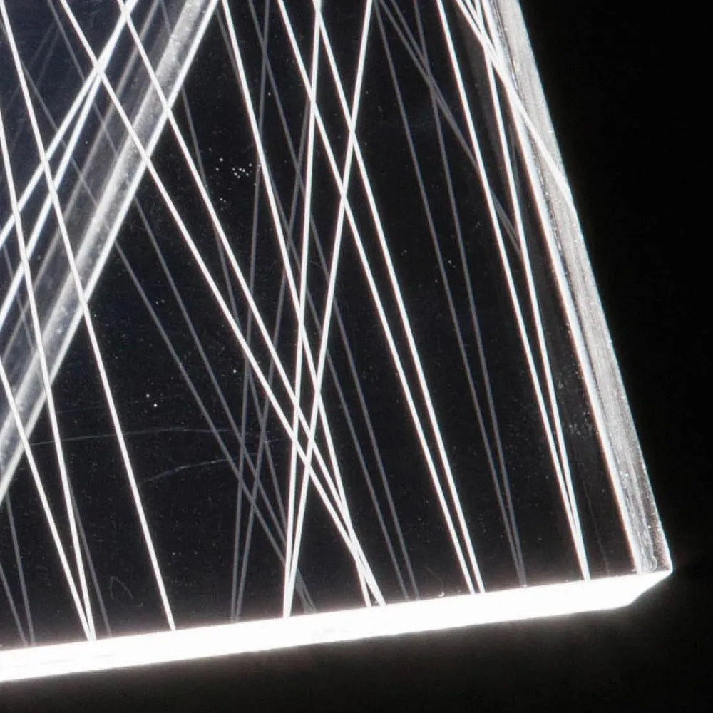 Viadurini Lighting Moderne Tischlampen-Tischlampe Led Kristall Acryl Gefaltet Laser Dekor - Possett