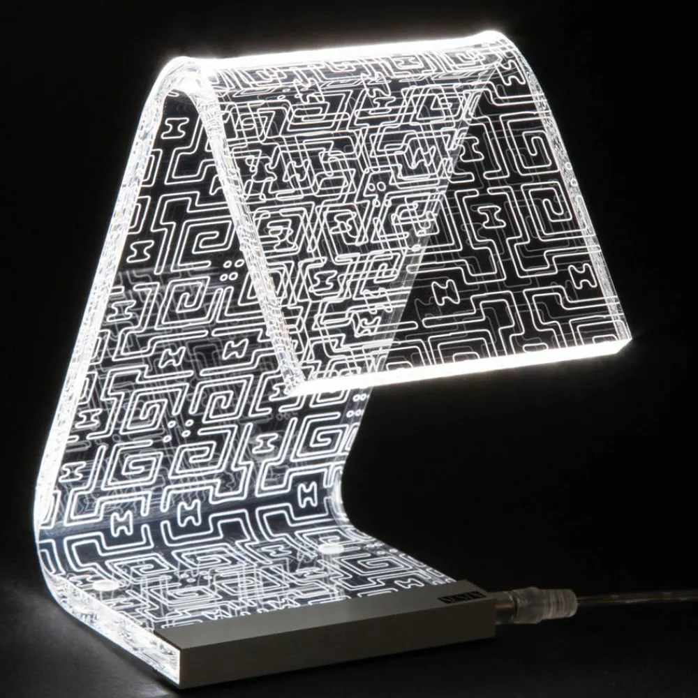 Viadurini Lighting Moderne Tischlampen-Tischlampe Led Kristall Acryl Gefaltet Laser Dekor - Possett