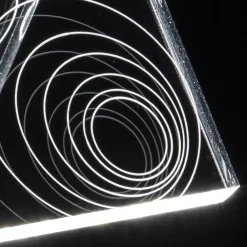 Viadurini Lighting Moderne Tischlampen-Tischlampe Led Kristall Acryl Gefaltet Laser Dekor - Possett