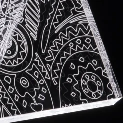 Viadurini Lighting Moderne Tischlampen-Tischlampe Led Kristall Acryl Gefaltet Laser Dekor - Possett