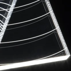 Viadurini Lighting Moderne Tischlampen-Tischlampe Led Kristall Acryl Gefaltet Laser Dekor - Possett