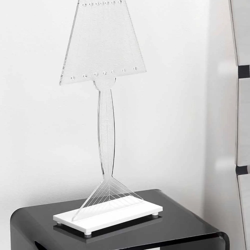 Viadurini Lighting Design Tischlampen-Tischlampe mit LED-Licht aus Plexiglas, Ferla