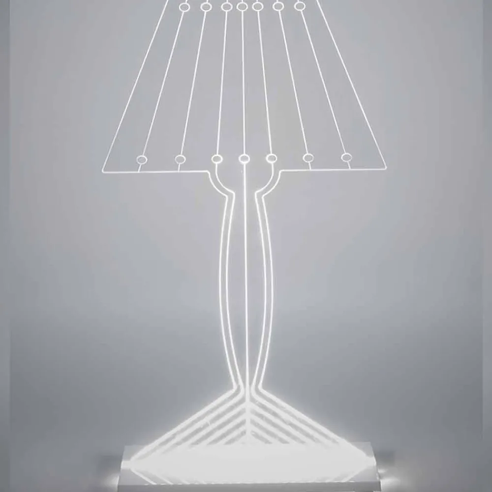 Viadurini Lighting Design Tischlampen-Tischlampe mit LED-Licht aus Plexiglas, Ferla