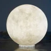 In-es.artdesign Design Tischlampen-Tischleuchte T.moon aus weißem Nebulit